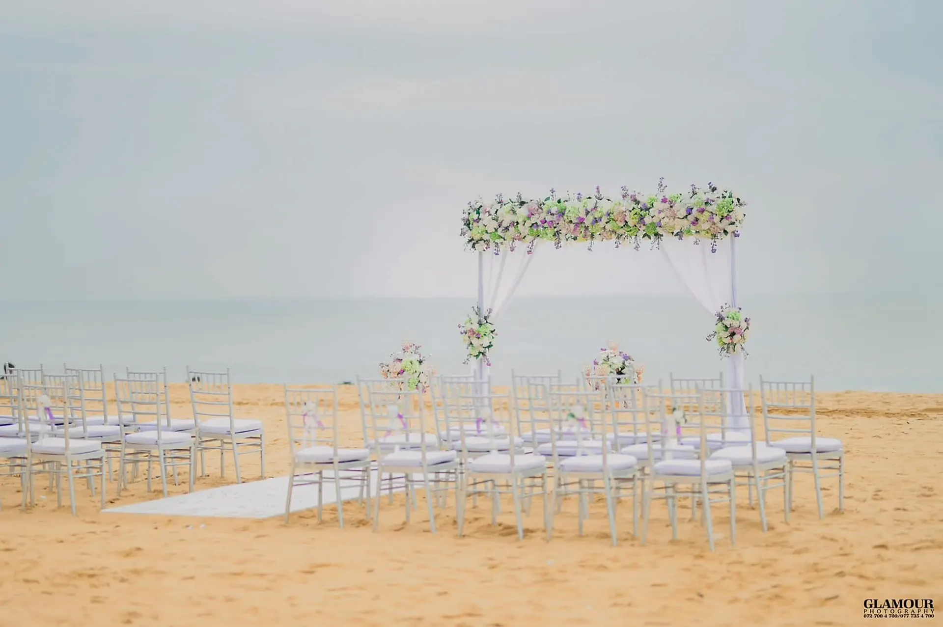 Beachfront Ceremony Setup at Coastal Resort, Bentota, Sri Lanka