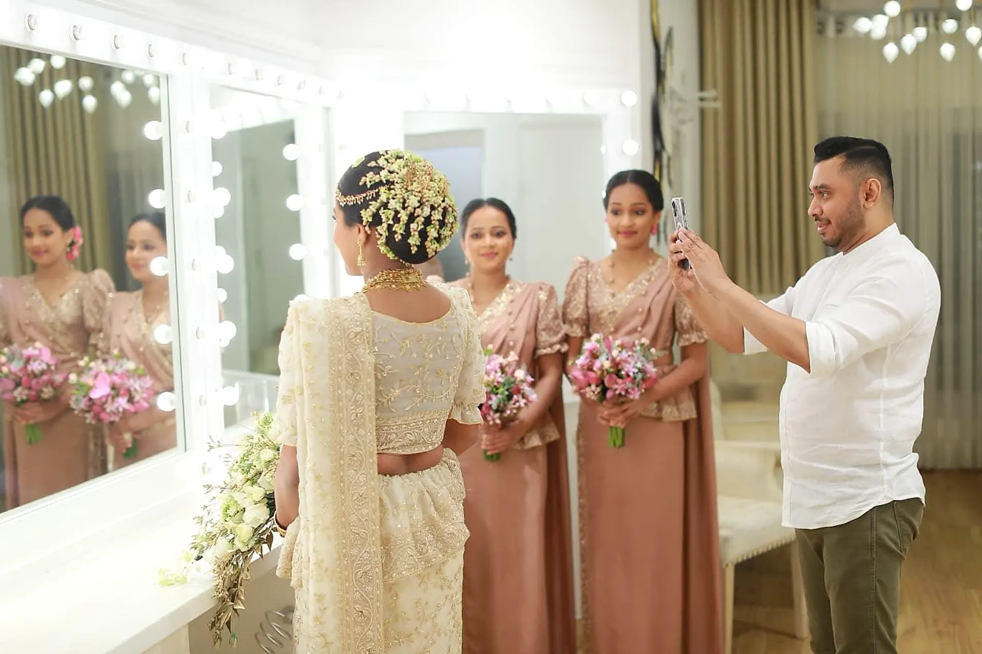 Getting Ready with the Bridesmaids at Hotel Suite, Colombo, Sri Lanka