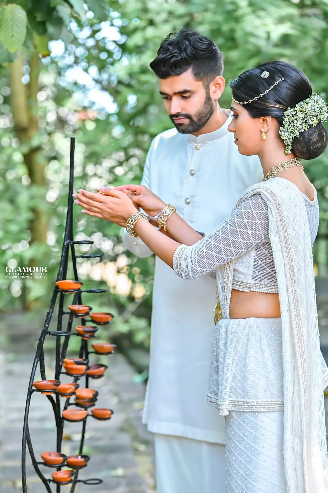 Nekath Oil Lamp Blessing at Garden Venue, Colombo, Sri Lanka