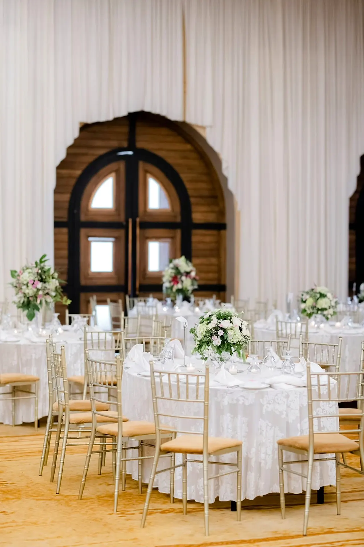 Rustic Elegant Reception Setting at Heritage Ballroom, Colombo, Sri Lanka