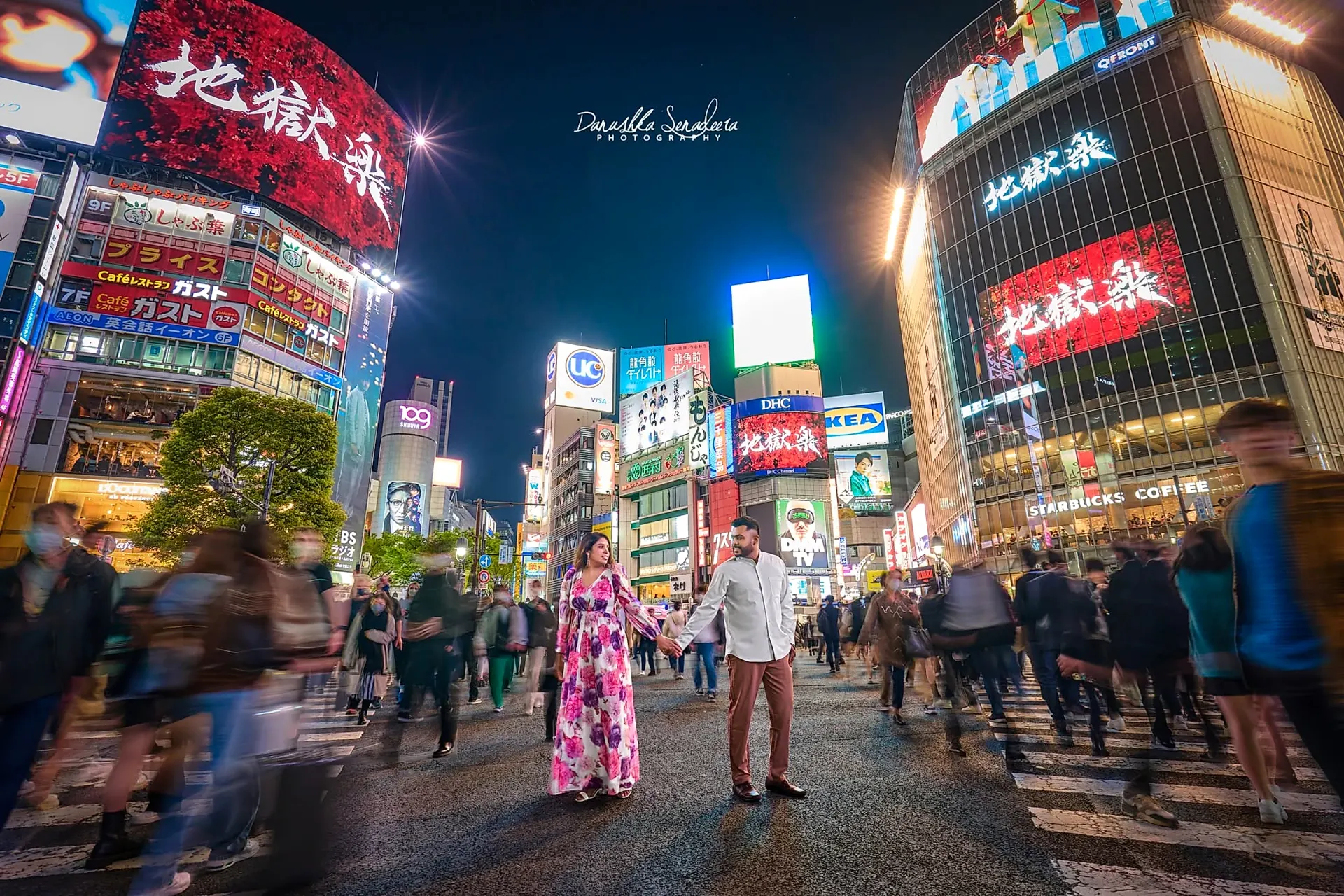 Tokyo Shibuya Crossing Portrait at Shibuya, Tokyo, Sri Lanka
