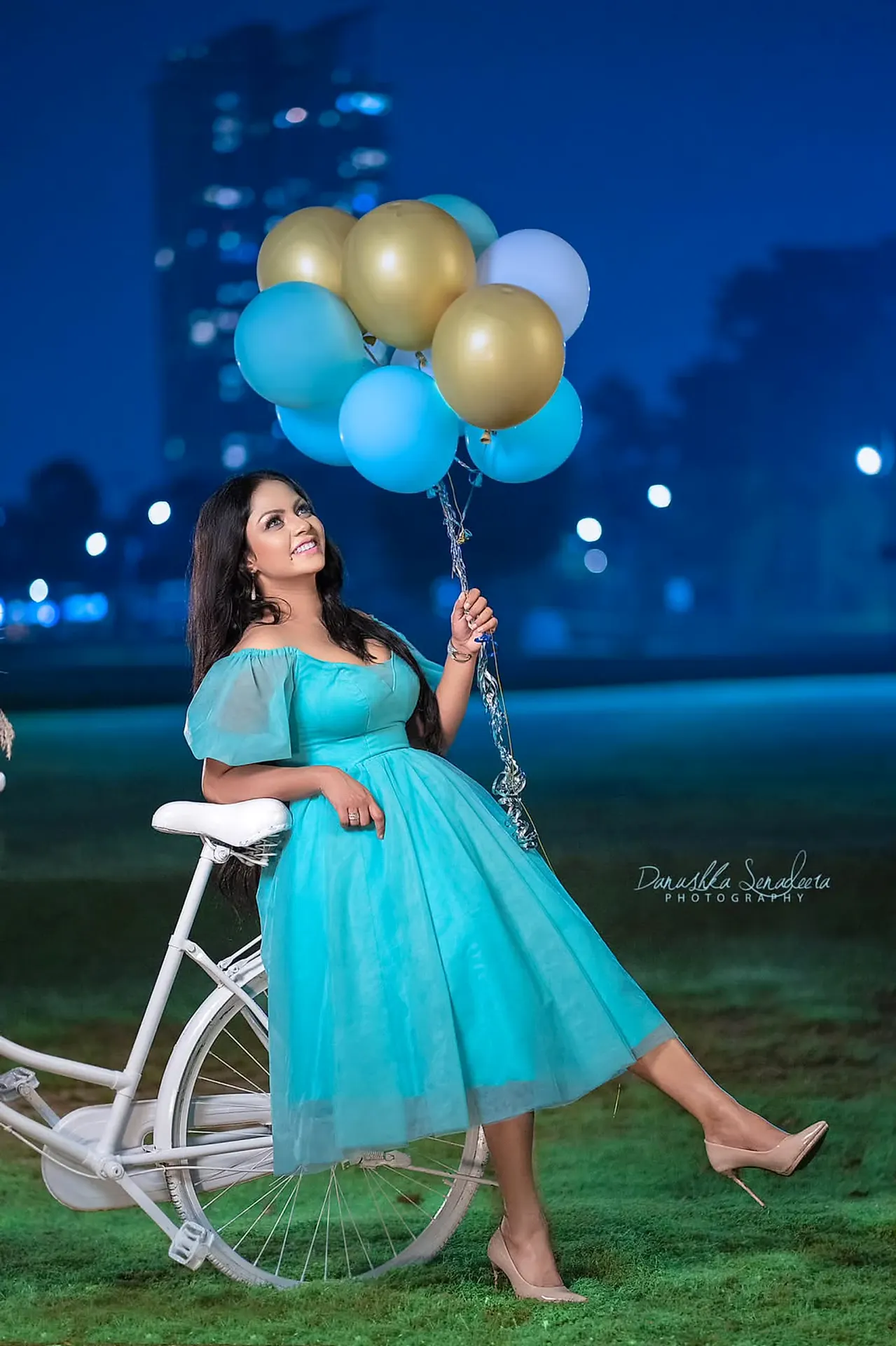 Twilight Balloon Portrait at City Park, Colombo, Sri Lanka